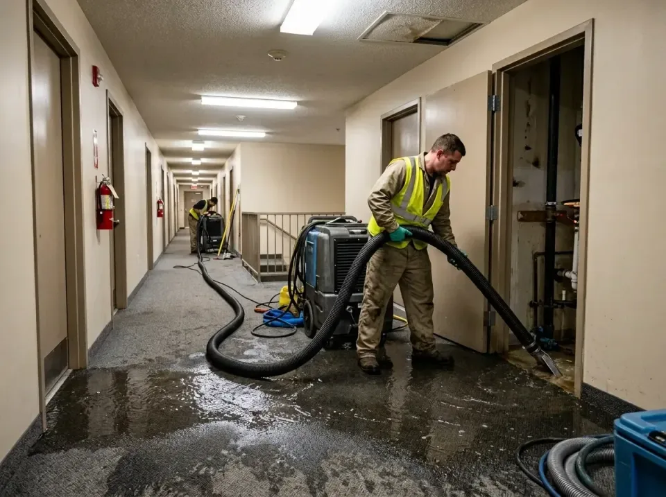 multi-unit-apartment-hallway-f-005 — frequently asked questions, Emergency Burst Pipe Water Extraction & Removal in Bargersv…